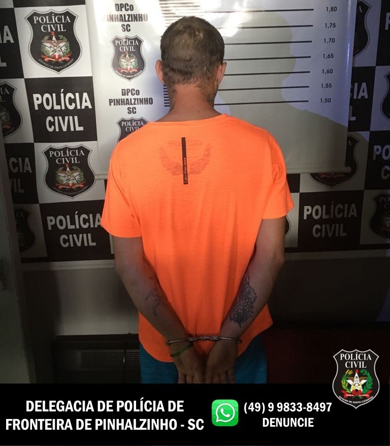 POLÍCIA CIVIL CUMPRE MANDADO DE PRISÃO PREVENTIVA EM PINHALZINHO