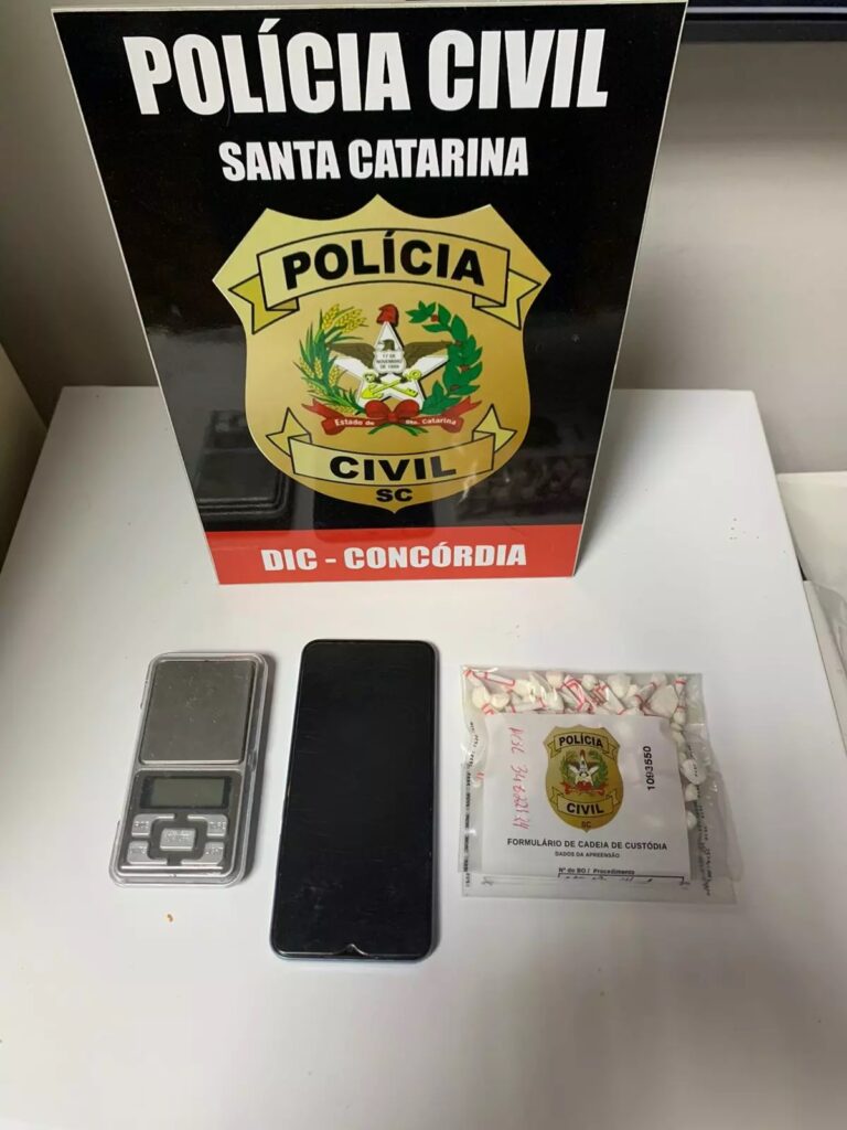 Polícia Civil de Concórdia prende traficante de drogas em flagrante