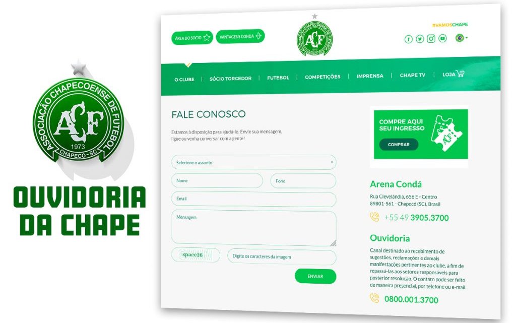 CHAPECOENSE LANÇA CANAL DE OUVIDORIA