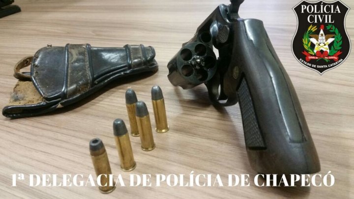 Polícia civil apreende arma de fogo