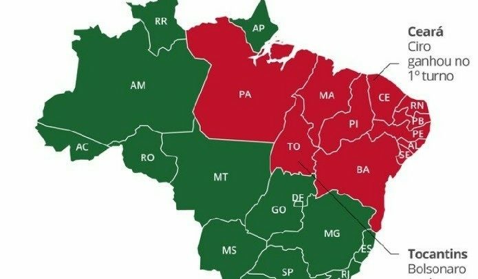 Bolsonaro vence em 16 estados, Haddad em 11