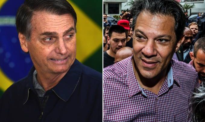 Pesquisa: Bolsonaro tem 54% dos votos válidos; Haddad, 46%