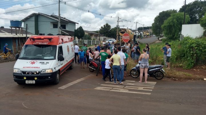 Menor é atropelado por caminhão no Eldorado em Chapecó