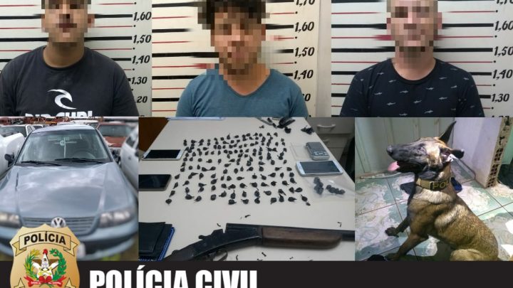 Polícia Civil prende 03 pessoas e apreende grande quantidade de cocaína em Nova Itaberaba