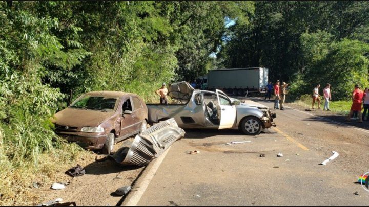 Grave acidente na SC 163 deixa uma vítima fatal e outra gravemente ferida