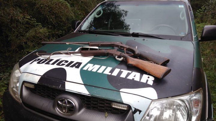 Polícia Militar Ambiental apreende armas durante fiscalização de caça