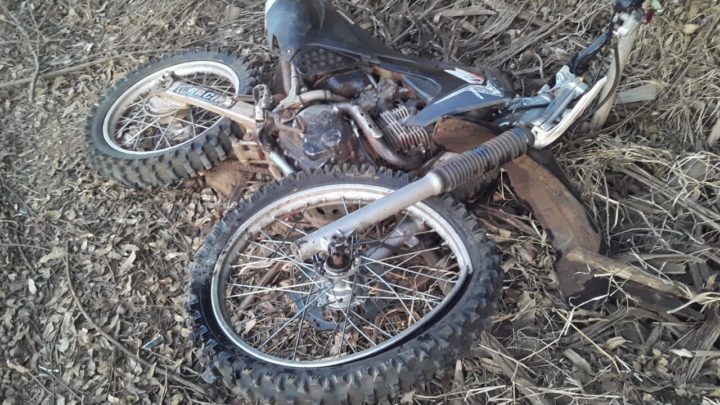 Motociclista fica ferido após colisão em camionete na SC 156 em Marema