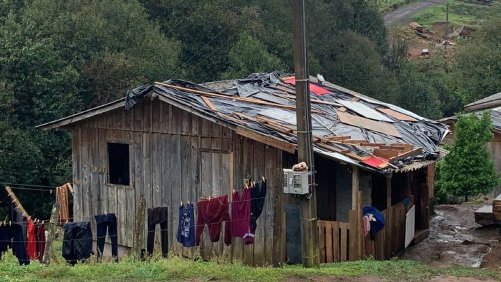 Vídeos e fotos: São Cristóvão do Sul irá decretar situação de emergência após chuva de granizo