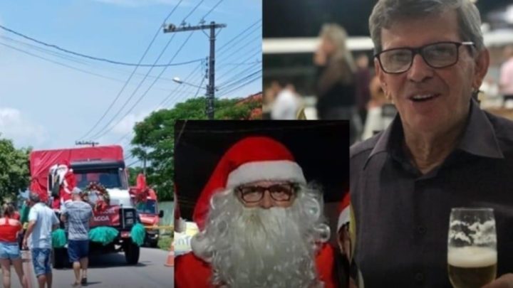 Homem vestido de Papai Noel morre ao cair de caminhão em SC