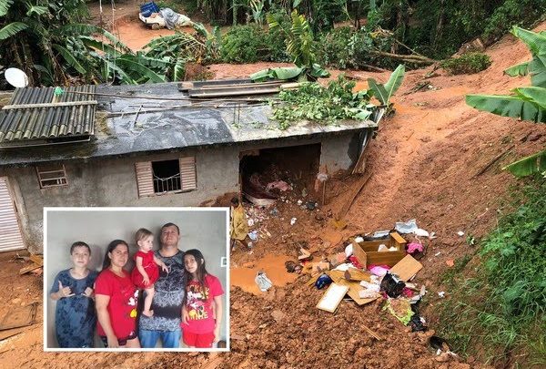 Família inteira morre soterrada após deslizamento em SP