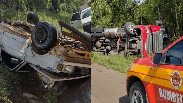 Motorista morre ao tombar carreta na BR-470 em Curitibanos