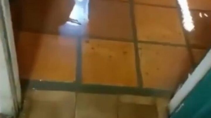 IMAGENS: Fortes chuvas rompem calha e escola fica alagada em Chapecó