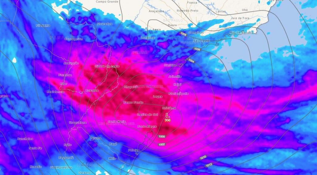 Novo Ciclone Extratropical Se Aproxima De Sc E Traz Ventos Acima De