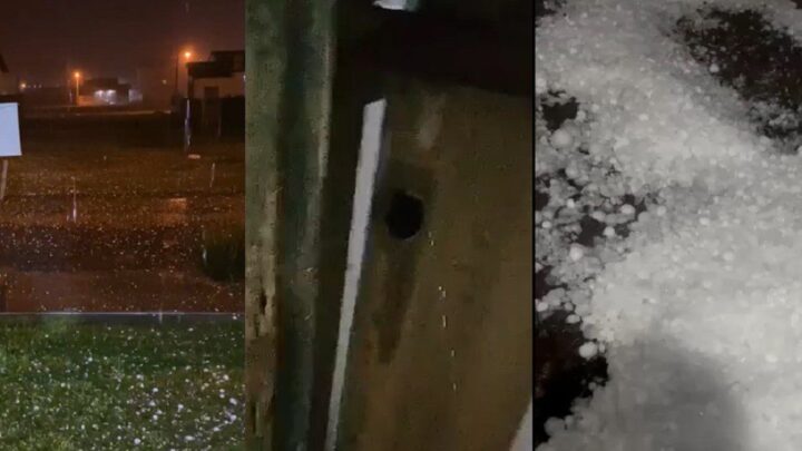 Mais de 100 casas ficam destelhadas após tempestade de granizo em Balneário Gaivota