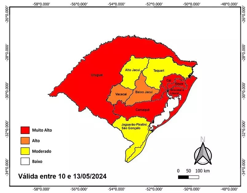 Sul do Brasil tem alerta de ciclone extratropical e chuva volumosa; veja a previsão do Inmet