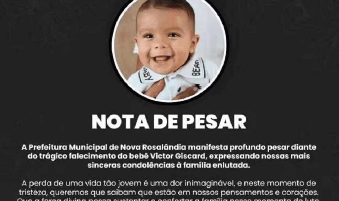 Bebê morre atropelado pelo pai na garagem de casa