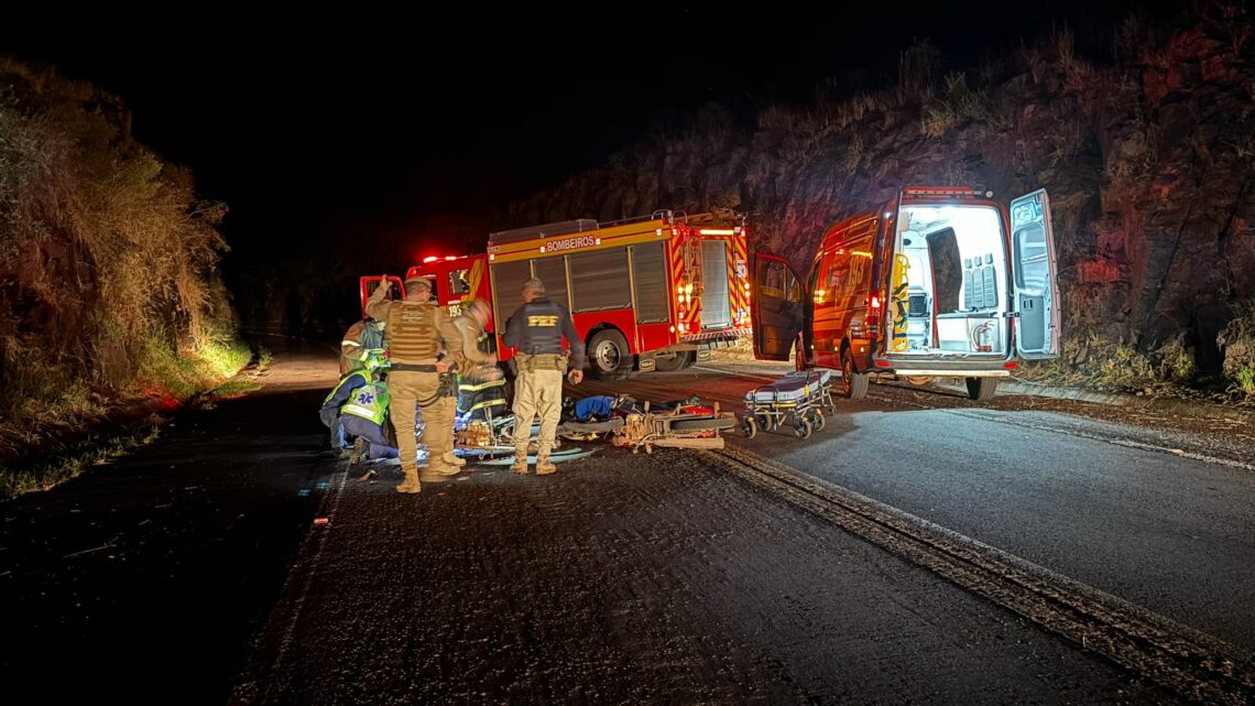 Colisão entre motocicletas causa morte na BR-282 em Paraíso