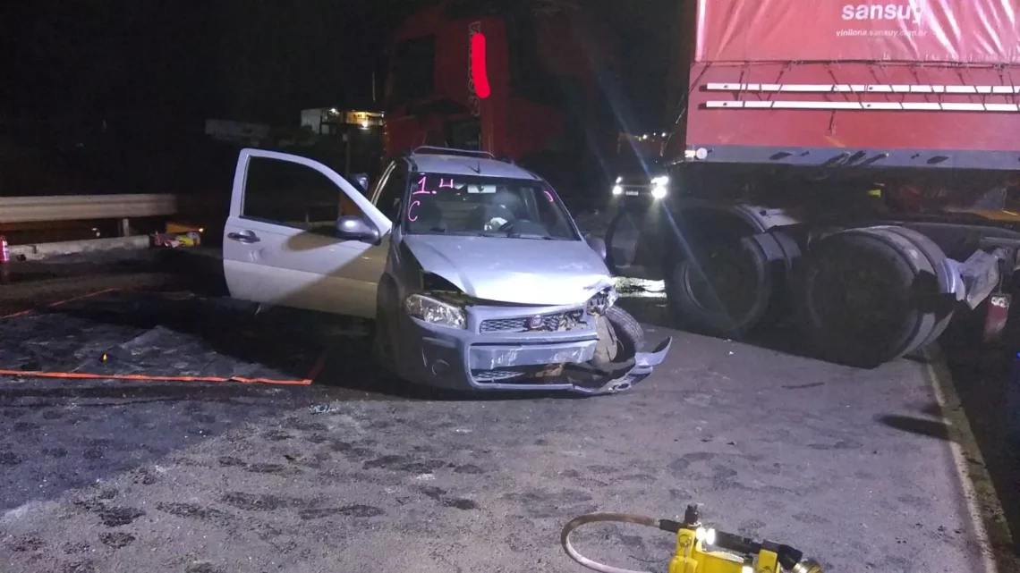 Grave acidente no trevo de Chapecó deixa um homem ferido