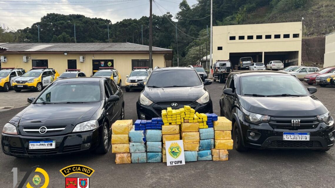 PM apreende cerca de 500 kg de maconha no Paraná