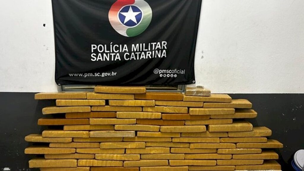 Operação policial conjunta resulta na apreensão de 55 kg de maconha em SC