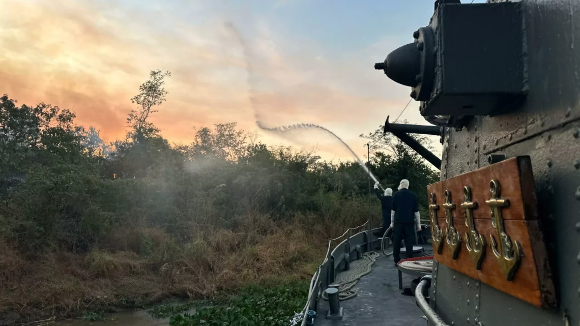 Incêndio no Pantanal: Marinha do Brasil entra na guerra contra o fogo