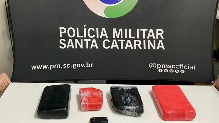 Homem é preso com 3,6 kg de cocaína escondidos em veículo na BR-282 em Ponte Serrada