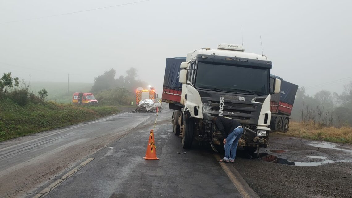 Acidente de trânsito deixa vítima fatal na BR-280 no Oeste de SC