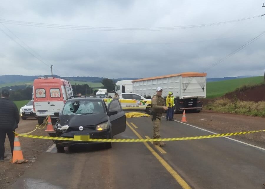 Pedestre morre ao ser atropelado por carro no Oeste de SC