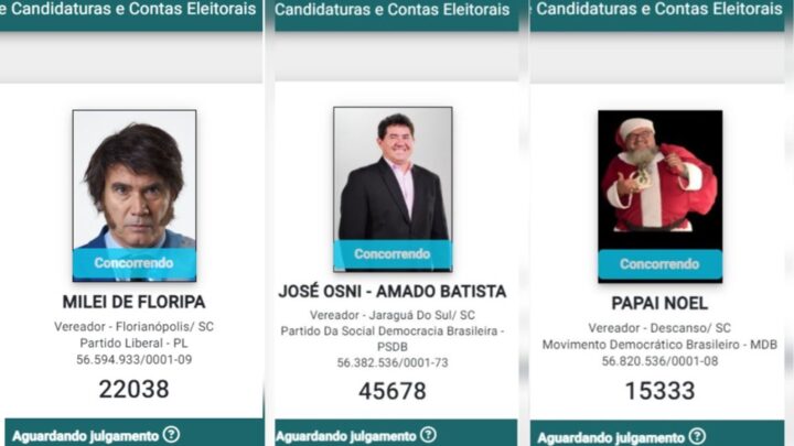 De Gargamel a Milei: Veja os nomes mais curiosos de candidatos de SC nas Eleições 2024