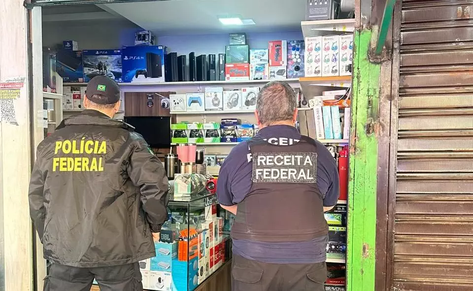 Polícia Federal realiza operação de combate ao contrabando de produtos eletrônicos no Oeste de SC