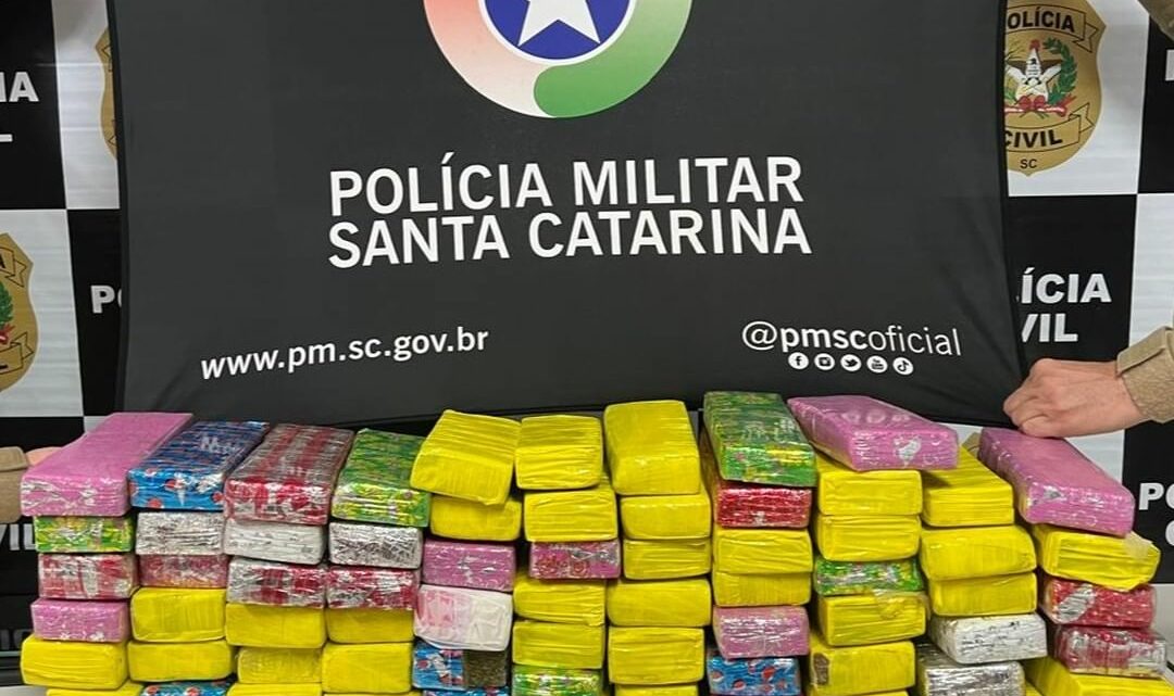 Mulher de 36 anos é presa com quase 67 quilos de maconha em Xaxim