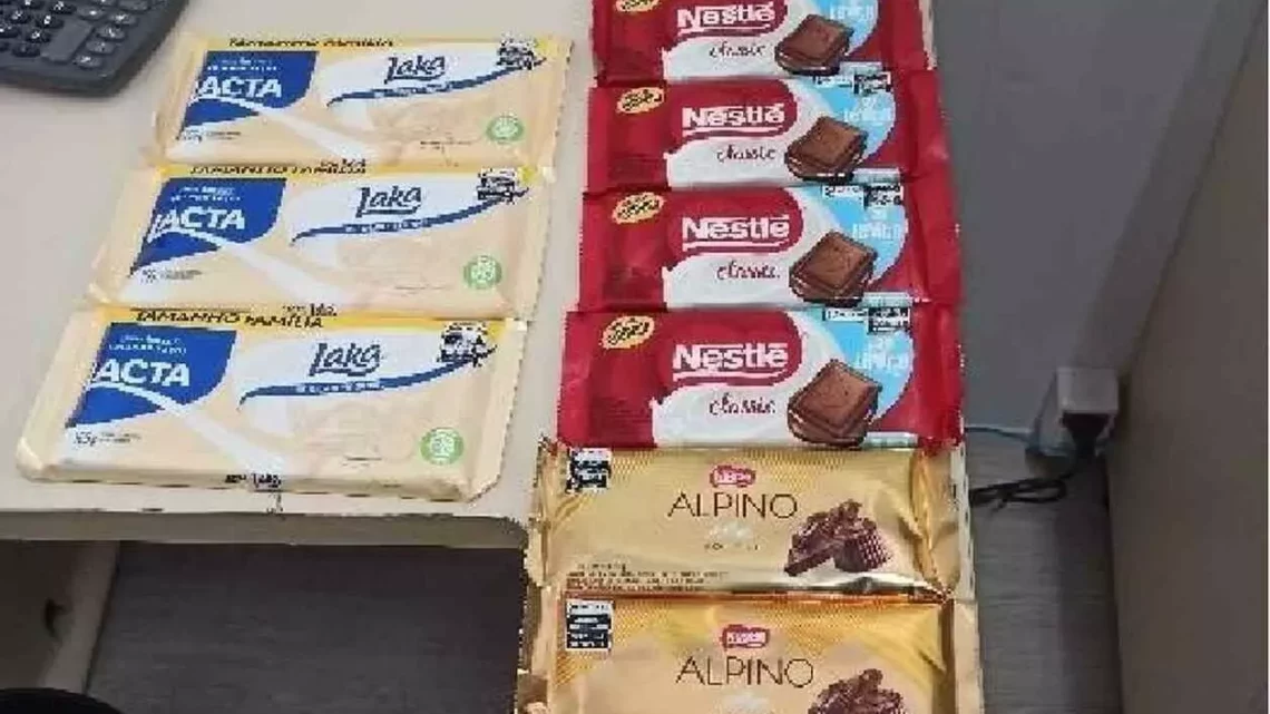 Homem é preso por furtar chocolates em supermercado no oeste