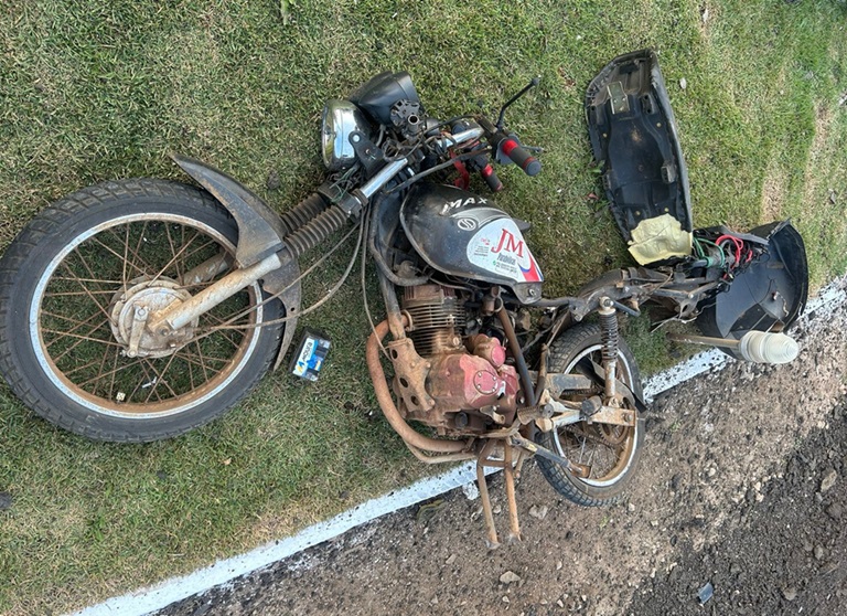 Criança morre em grave acidente de moto na divisa de Santa Catarina