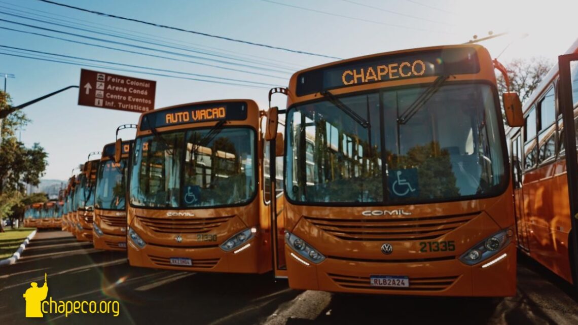 Chapecó terá reajuste de 30 centavos nas tarifas de ônibus