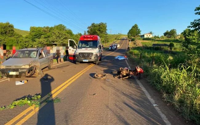 Motociclista morre após colisão na SC-492