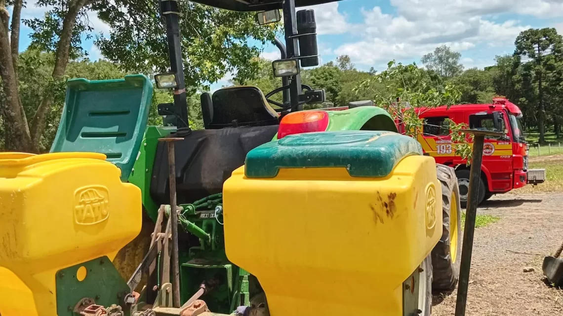 Homem fica com a perna presa em máquina agrícola em Mafra