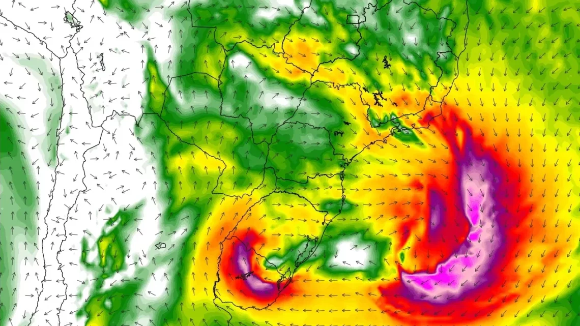 Sul do Brasil enfrenta nova onda de instabilidade com chuva e risco de tempestades