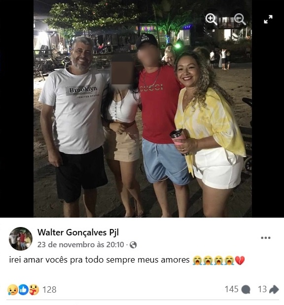 Preso por matar mãe e padrasto postou foto lamentando as mortes: ‘meus amores’