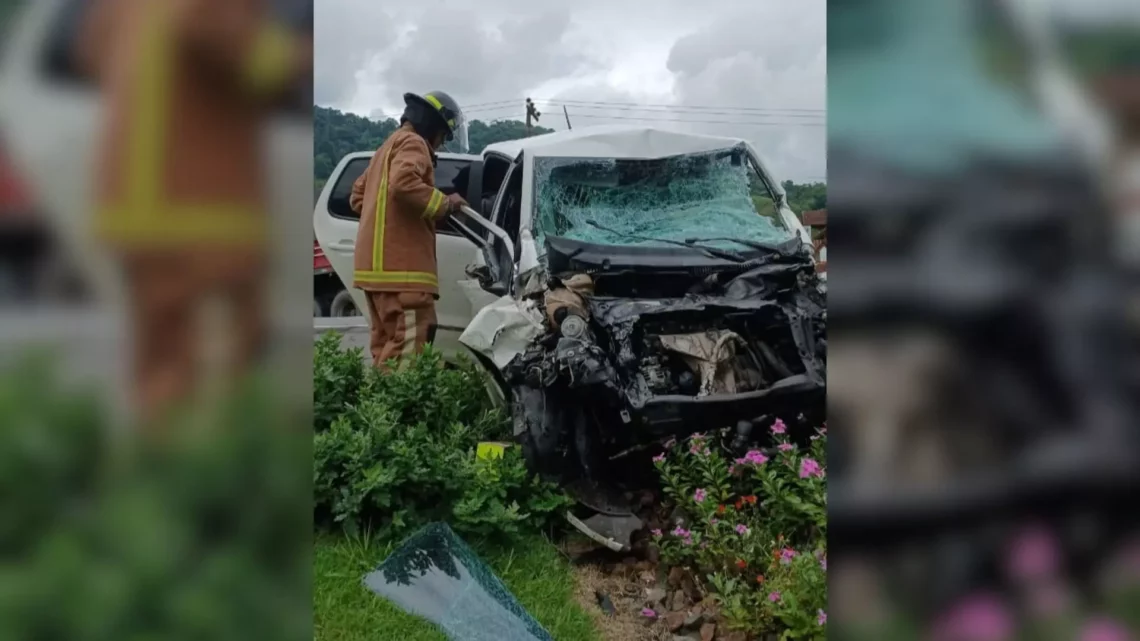 Grave acidente mata motorista na BR-470 em SC; veja imagens