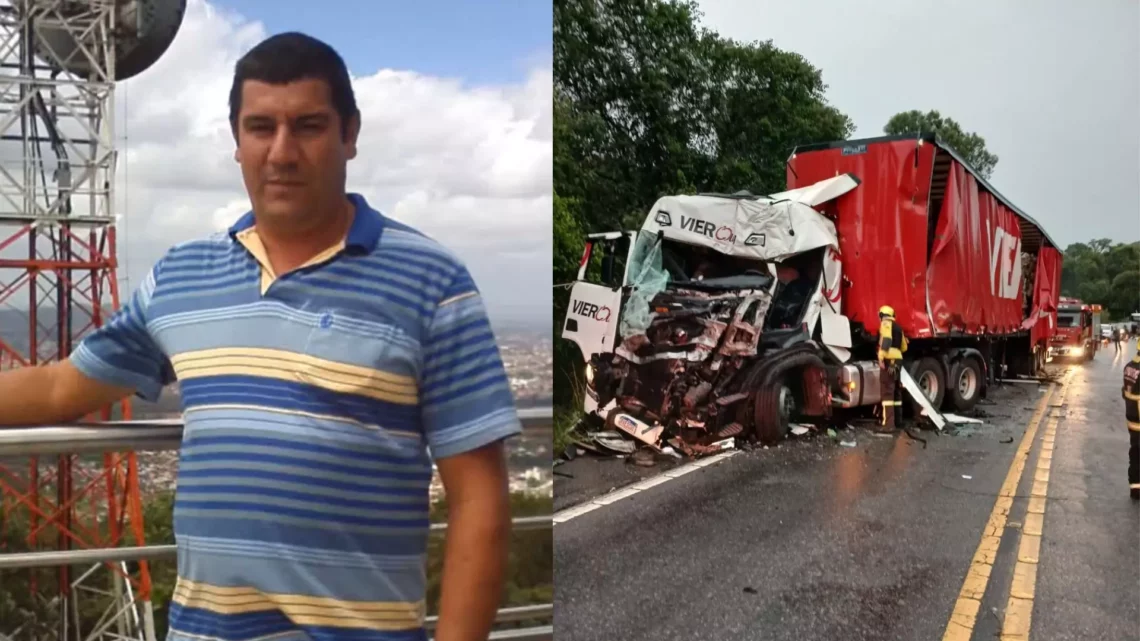 Motorista morre em grave colisão de caminhões no acesso à Serra Catarinense