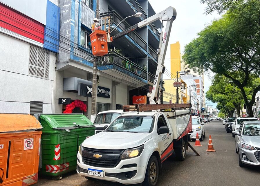 Prefeitura de Chapecó amplia iluminação de LED